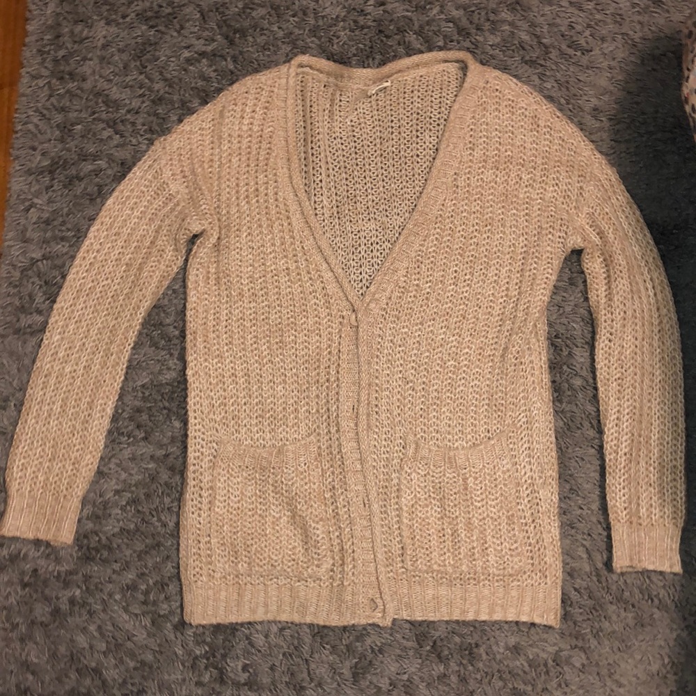 Brown knit cardigan